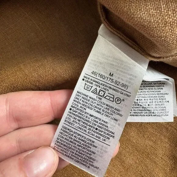 Banana Republic  Cruz Linen Utility Top Size Medium 100% Linen - Picture 8 of 12